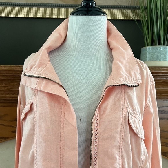 Maurices Linen Blend Salmon Jacket Sz. 3X (Maurice’s 3) - Picture 2 of 13